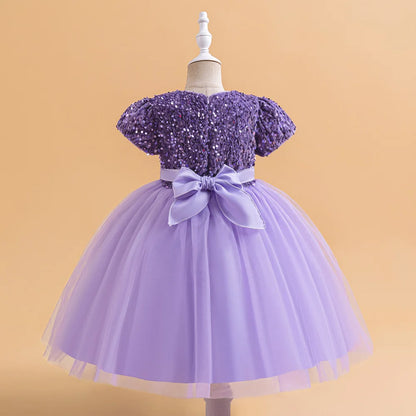 Princess Girls’ Sequined Bow Dress – Birthday