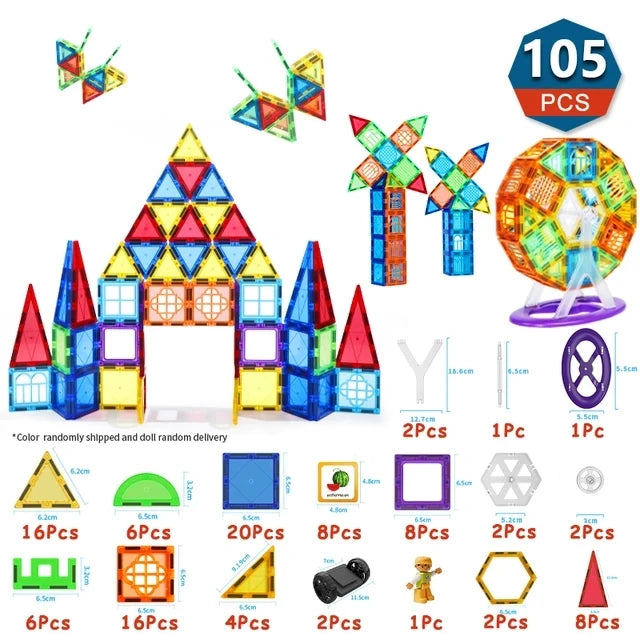 Colorful Window Architecture Puzzle - Creative Magnetic Building Toy for Kids