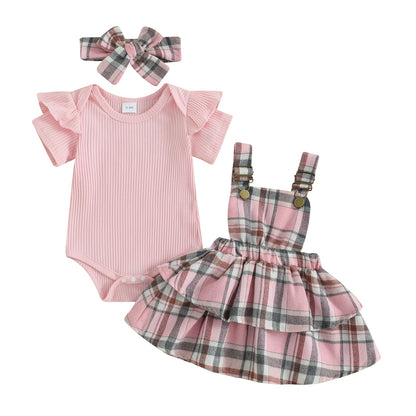 Sweet Baby Girl Summer Clothing Set 3Pcs