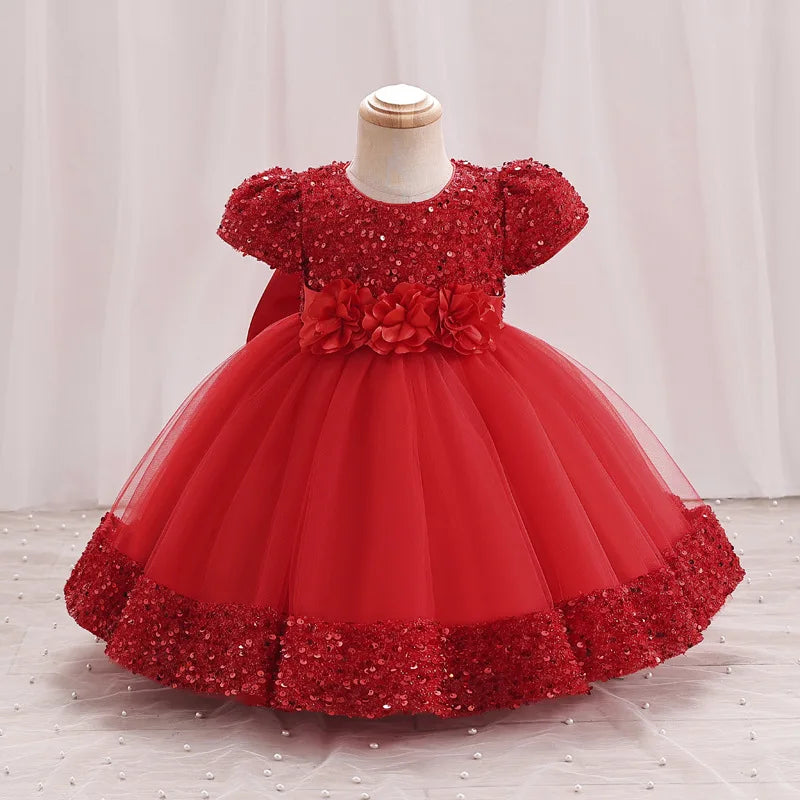 Toddler Princess Dress – Short Sleeve, Sparkly & Fluffy