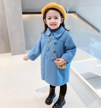 Warm Baby Girl Coat – Double-Breasted Winter Fashion