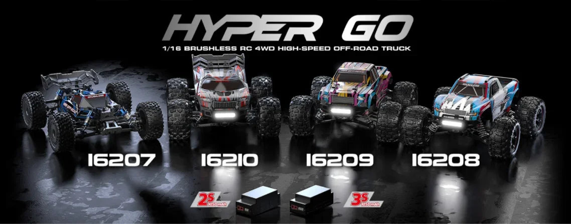 Brushless 1:16 RC Car – MJX Hyper Go High-Speed 4WD Truck Toy