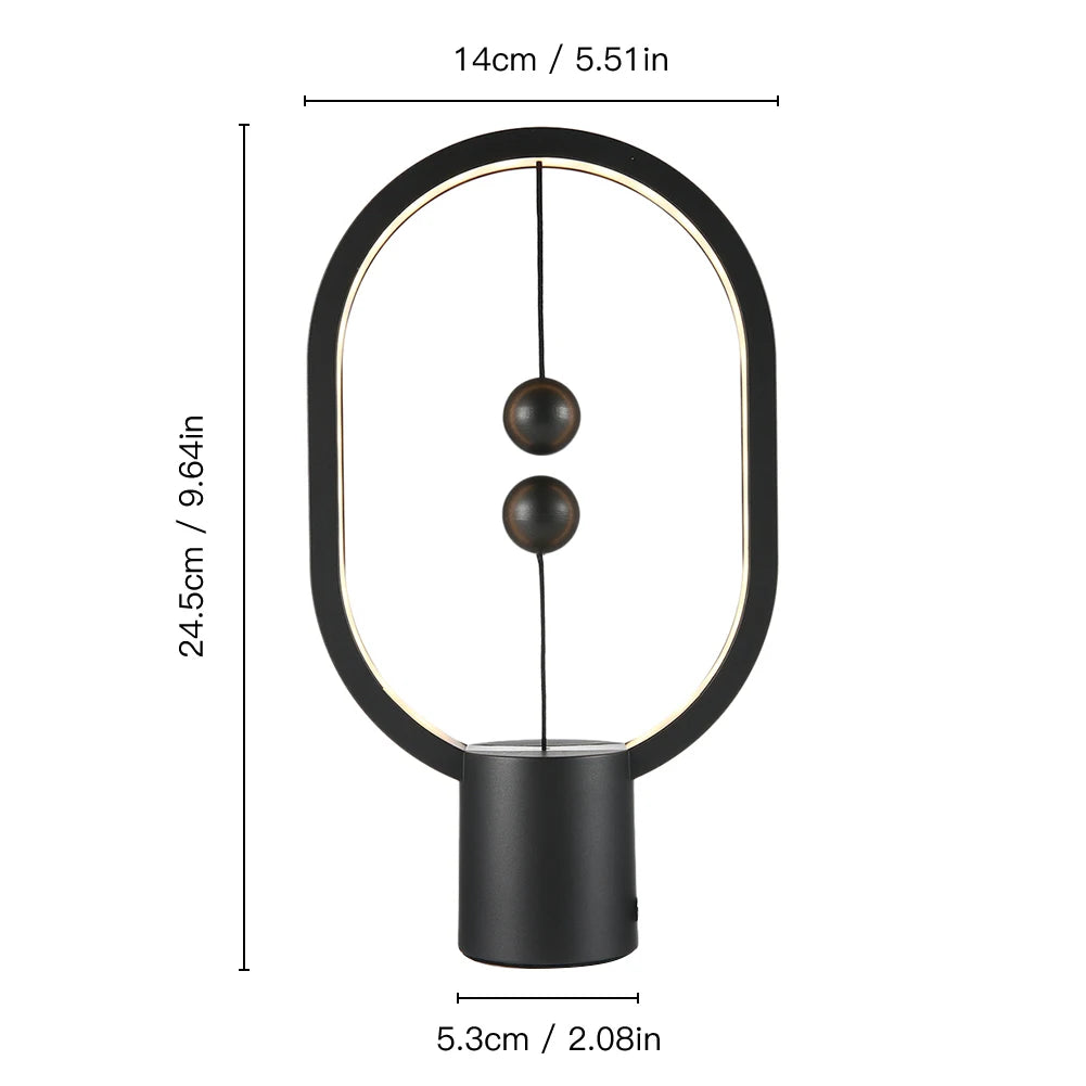 Creative Mini Balance LED Table Lamp: USB Night Light for Bedroom Décor