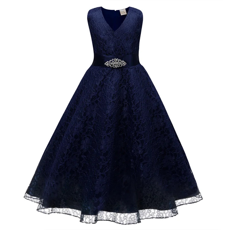 Elegant Mesh Skirt Dress for Girls – Wedding & Party