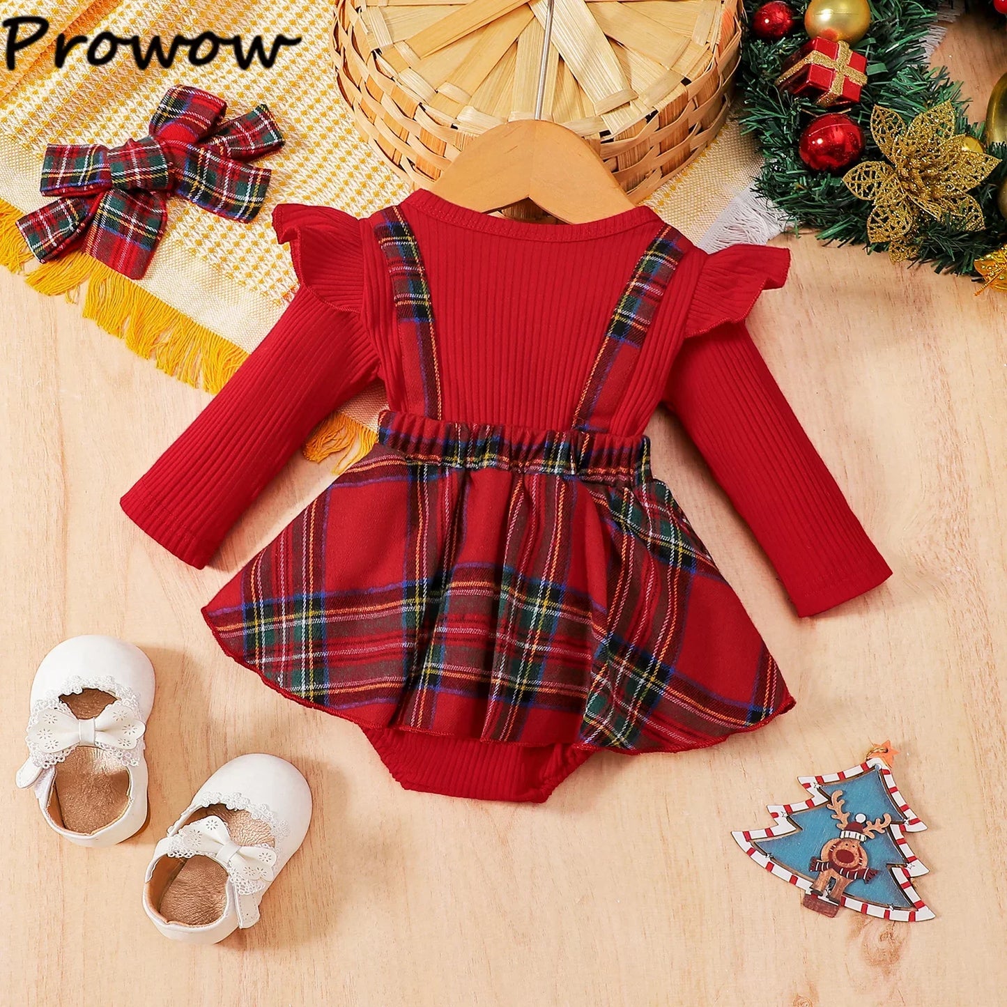 Baby Girl Christmas Party Costume 0–18M