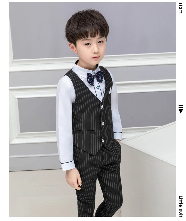 Elegant Boys’ Performance Outfit – Shirt, Vest & Pants Set