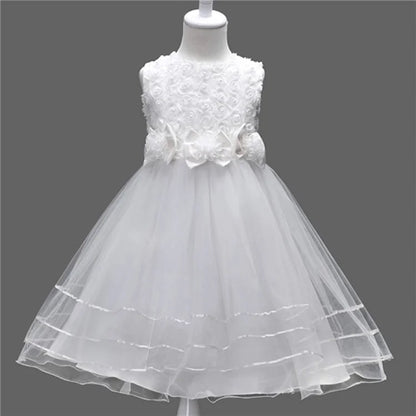 Elegant Mesh Skirt Dress for Girls – Wedding & Party