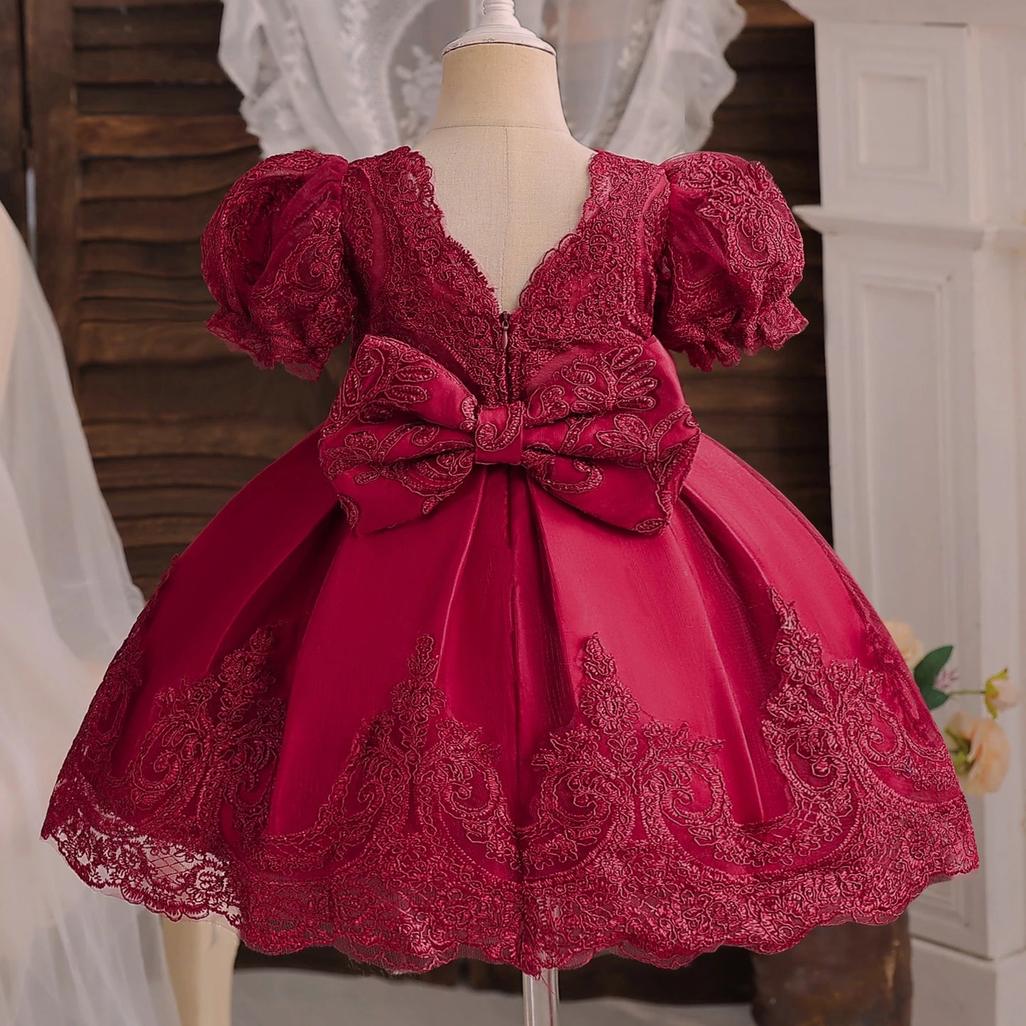 Kids’ Formal Embroidered Dress – Vintage Style Birthday