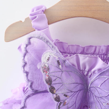 Toddler Girl Embroidered Mesh Party Outfit