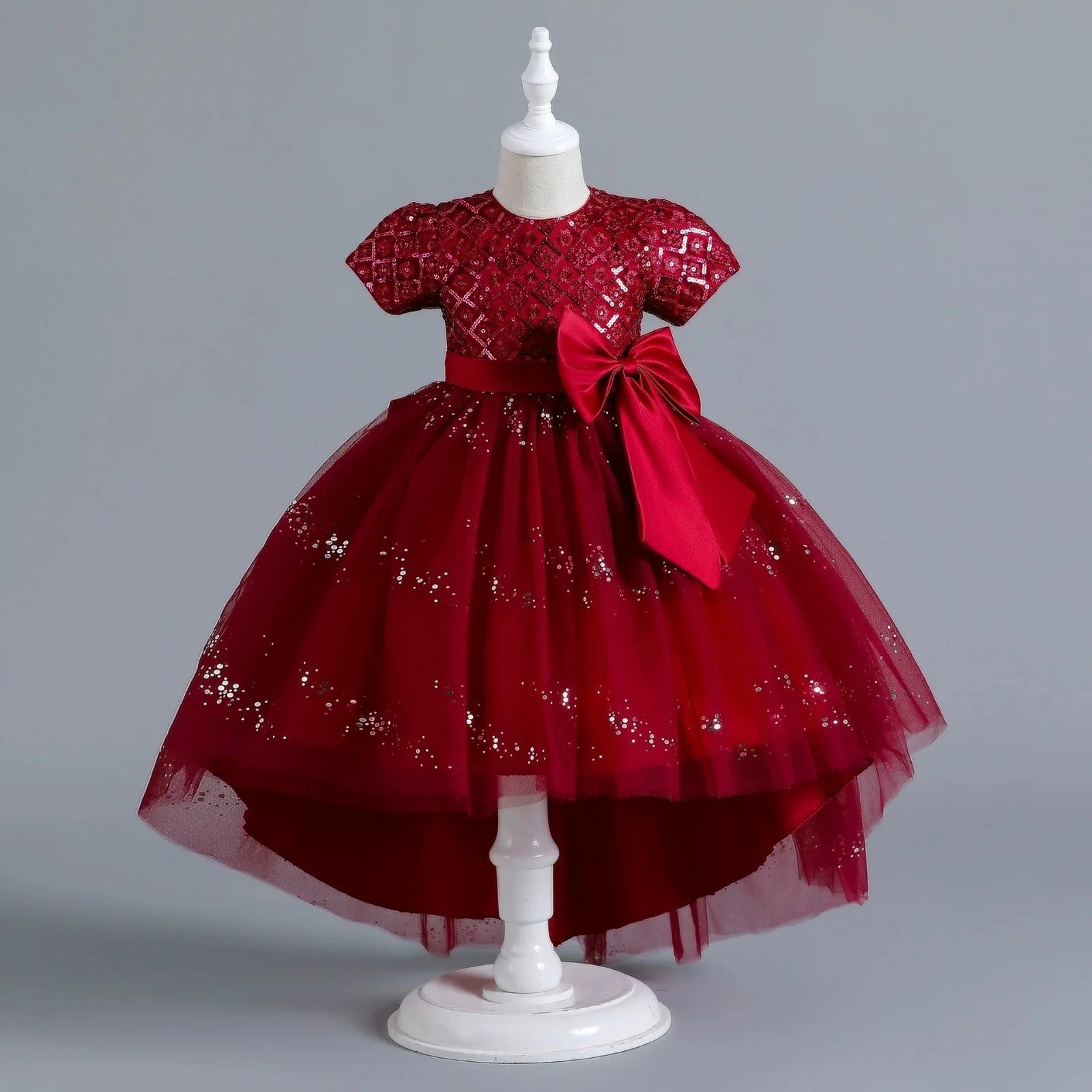 Baby Girl Baptism & Birthday Dress – Embroidered Sequin
