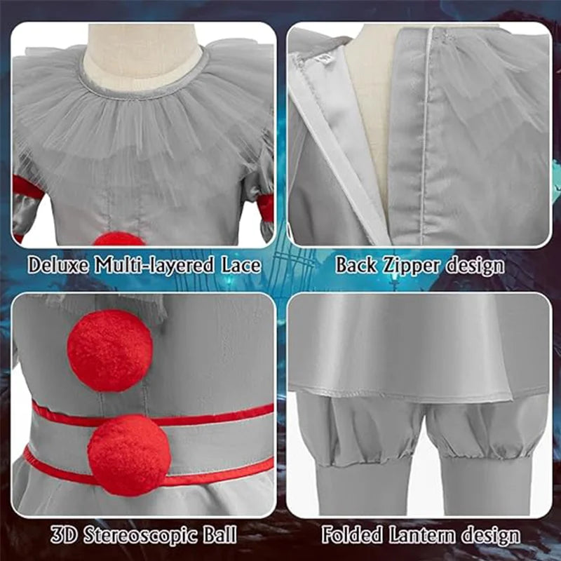 Children’s Horror Clown Cosplay – IT Movie Inspired Costume Set