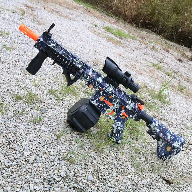 Ultra Shoppings M416 Electric Ball Blaster toy gun with manual and automatic modes, suitable for outdoor shooting games and holidays