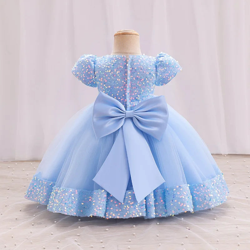 Toddler Princess Dress – Short Sleeve, Sparkly & Fluffy