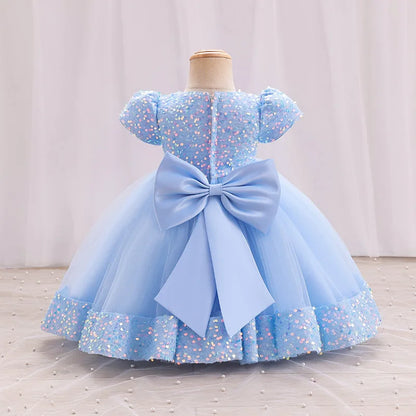 Toddler Princess Dress – Short Sleeve, Sparkly & Fluffy
