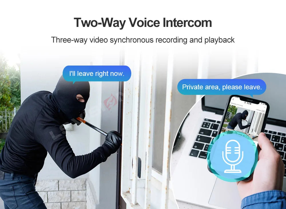 3/4 Screen WiFi PTZ Camera | 10X Zoom | AI Auto Tracking | Outdoor IP66 CCTV
