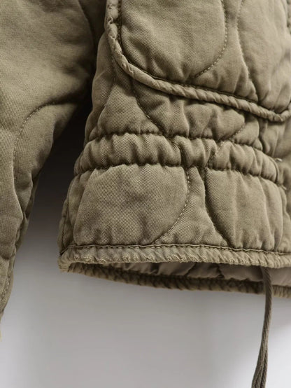 High Collar Quilted Coat – Retro Meets Modern