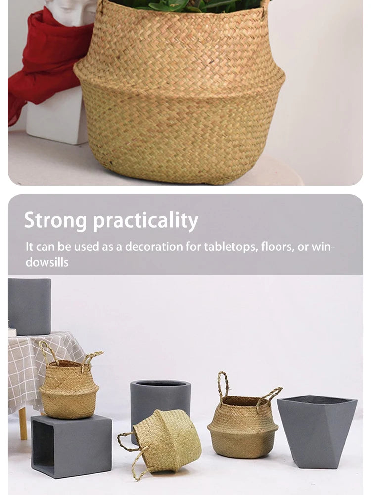 Chic Wicker Basket: Versatile Toy Organizer & Stylish Storage Solution