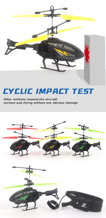 Wrist Induction Drone – Mini RC Helicopter for Kids with Impact Protection
