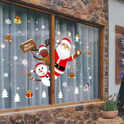 Festive Christmas Window Stickers: Santa, Snowflakes & Holiday Cheer