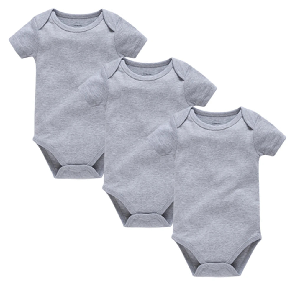 Short Sleeve Baby Bodysuit – Soft Cotton (0–24M)