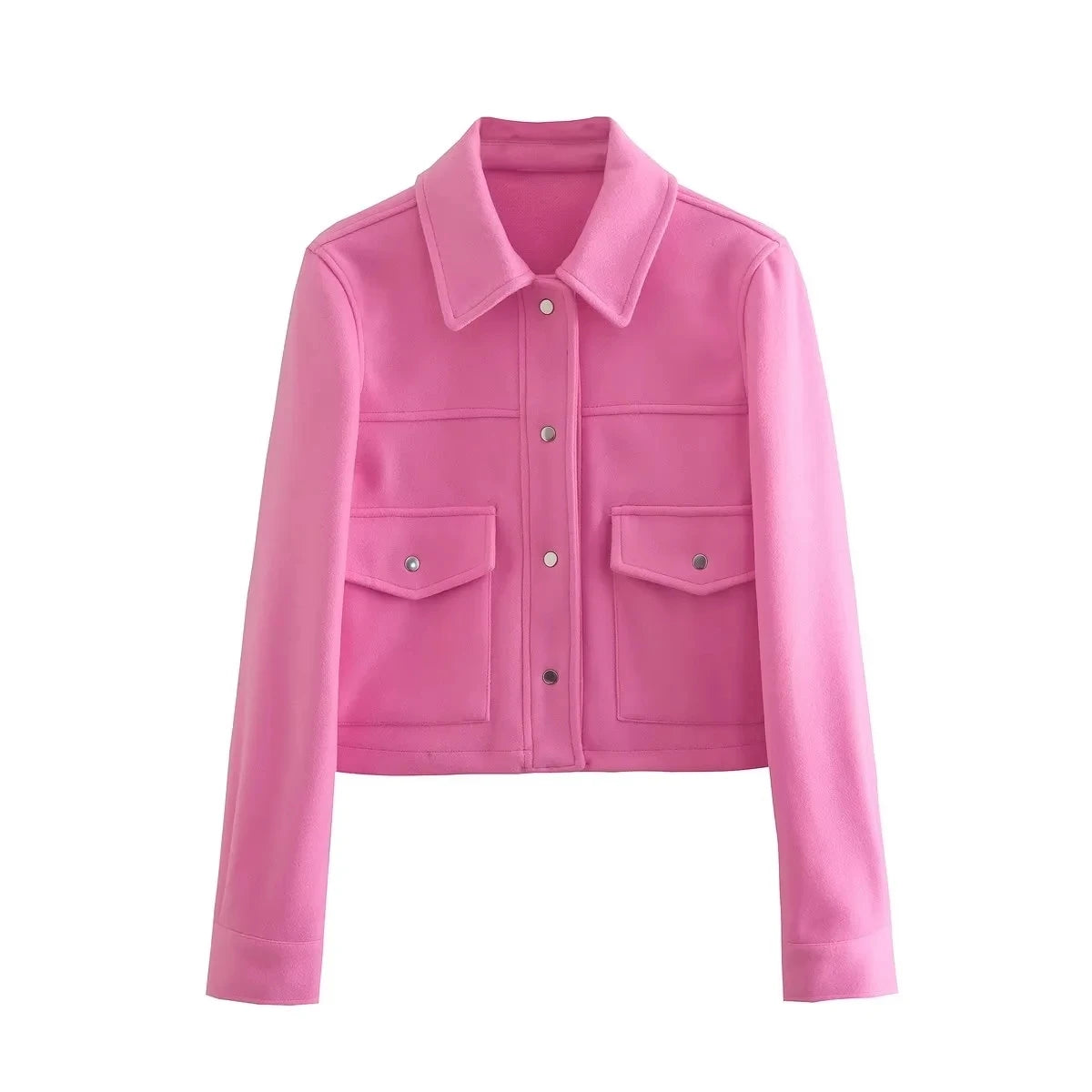 Elegant Autumn Jacket with Pockets for Women