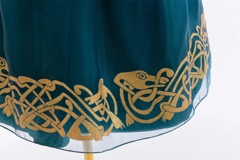 Girls’ Princess Cosplay Dress – Long Sleeve Halloween & Stage Outfit