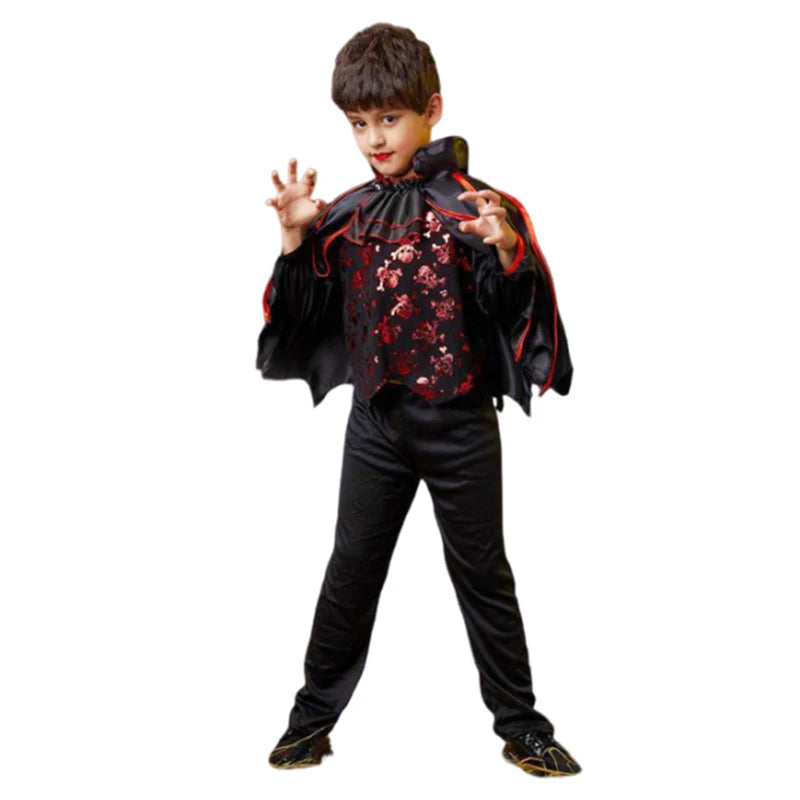 Halloween Girls Vampire Cosplay – Gothic Black Red Ghost Bride Outfit