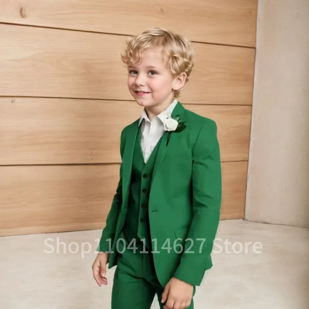 Kids’ Gentleman Outfit – Wedding & Birthday Formal 3PCS Suit