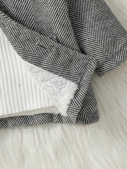 Toddler Warm Jacket with Buttons – 1–3Y Fall/Winter