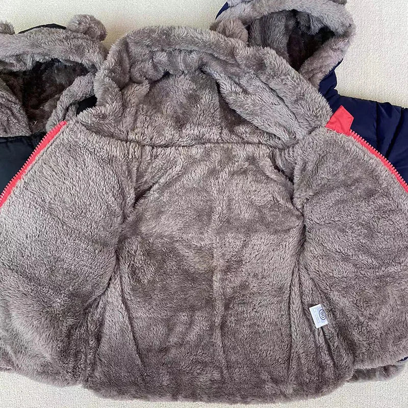 Warm Baby Coat – Padded Cotton Jacket with Hood (Unisex)
