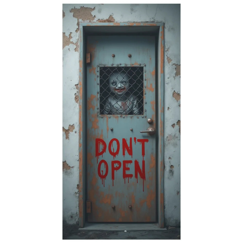 Halloween Door Banner – Scary Moon Night & Cemetery Scene