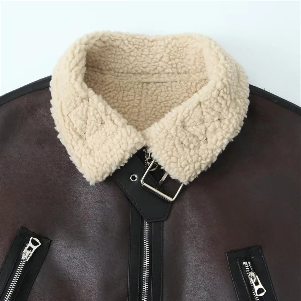 2025 Cozy Luxe: Double-Sided Fleece Lapel Jacket