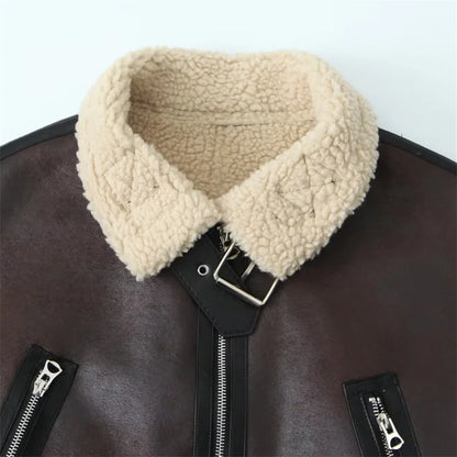 2025 Cozy Luxe: Double-Sided Fleece Lapel Jacket