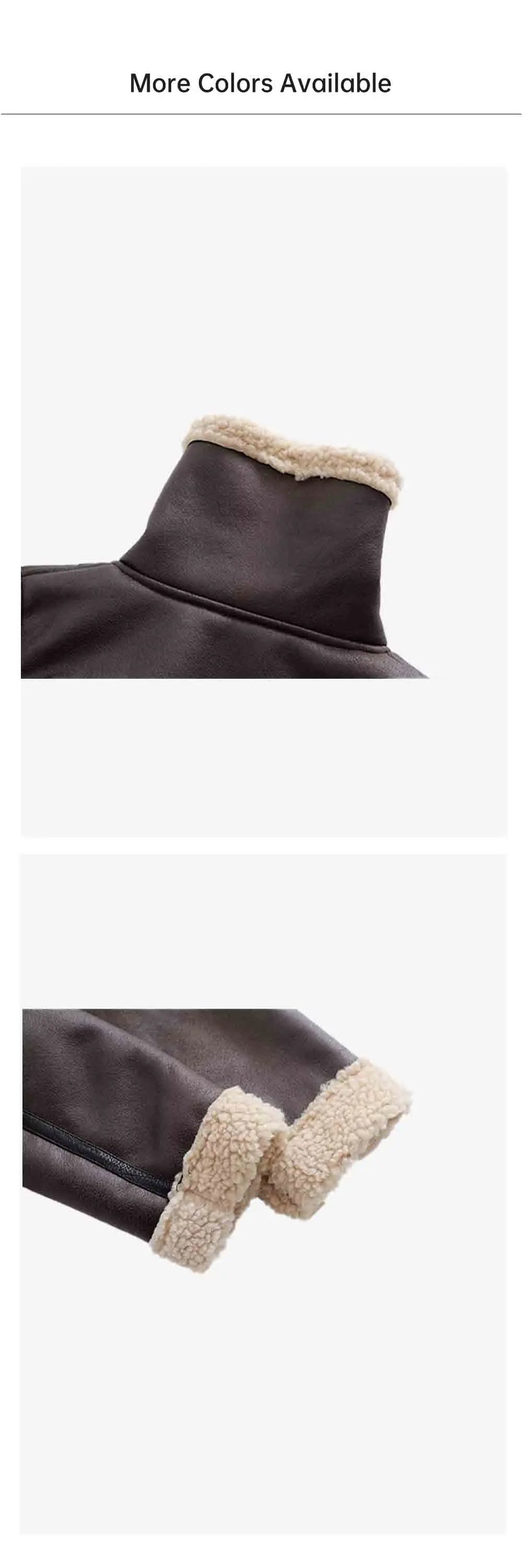 Retro Moto Style Coat – 2024 A/W Women's Fur Outerwear