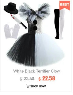 Kids Skeleton Halloween Tutu Dress – Black & White Outfit