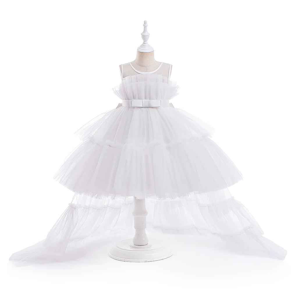 Elegant Red Tulle Dress for Girls – First Communion & Birthday