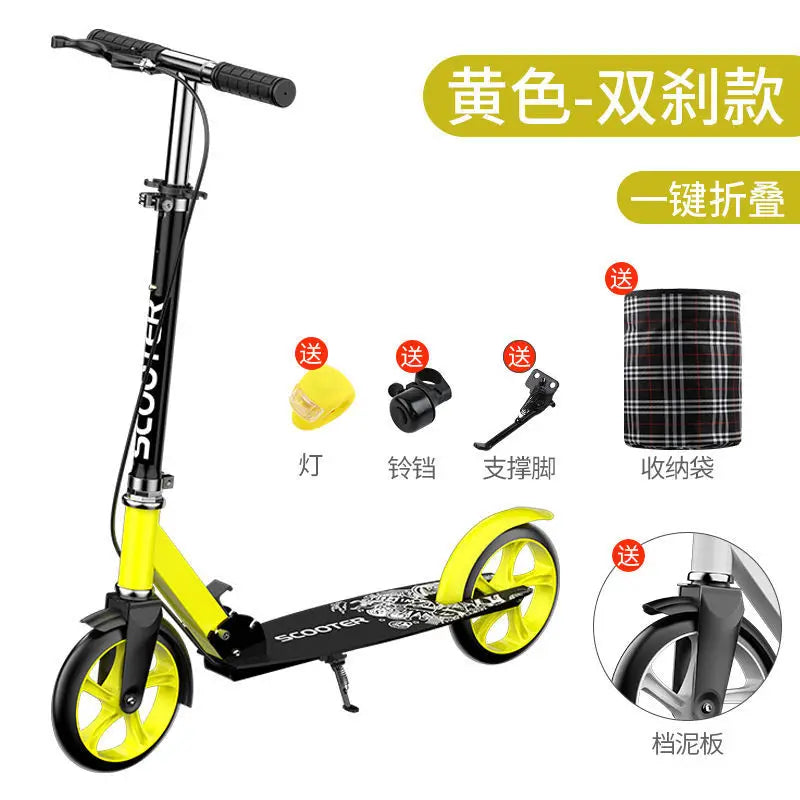 Foldable Two-Wheeled Scooter – Perfect for Kids, Teens, and Adults