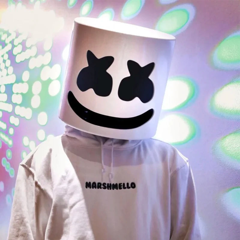Halloween Light-Up Mask – Neon LED Marshmallow Headgear