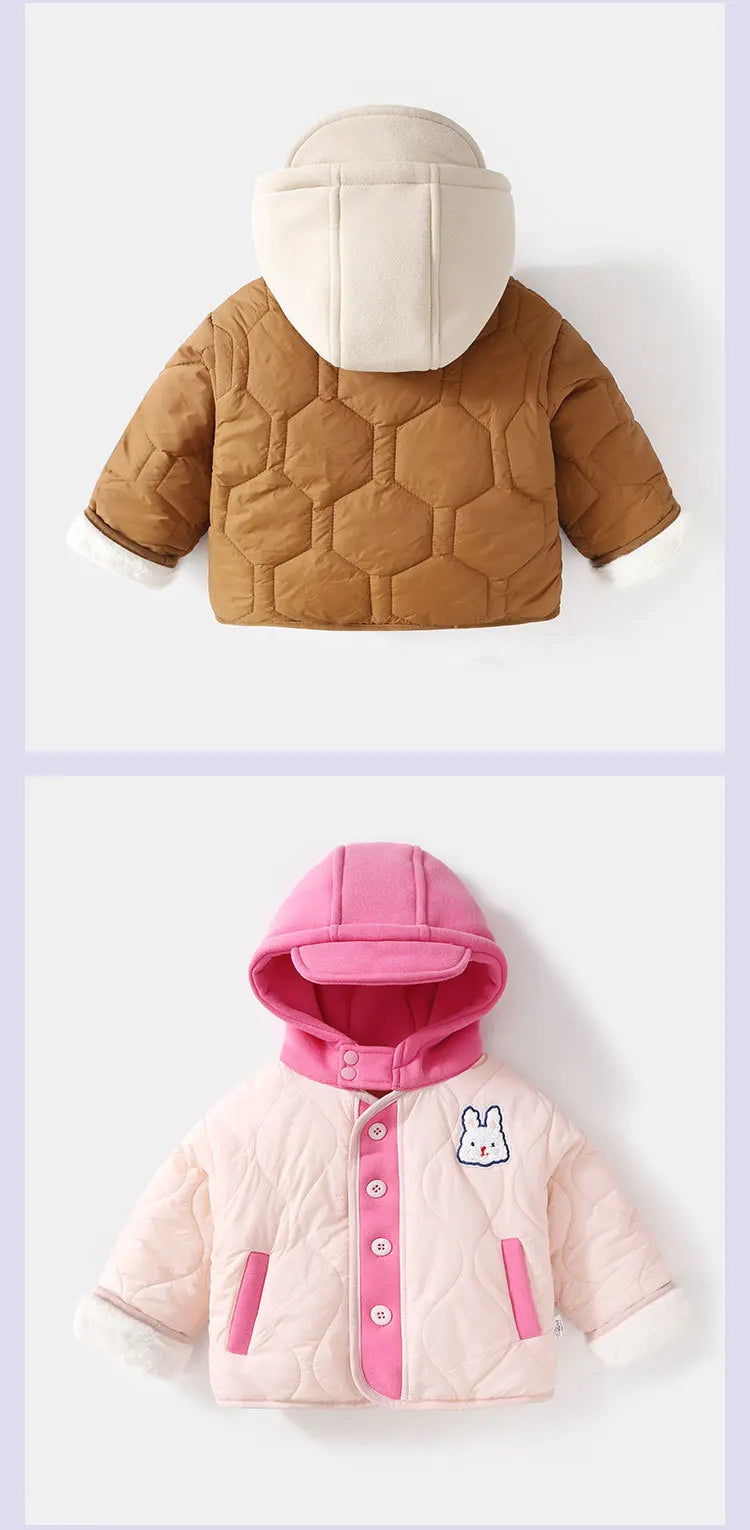 Winter Boys’ Jacket – Loose Fit & Cute Print