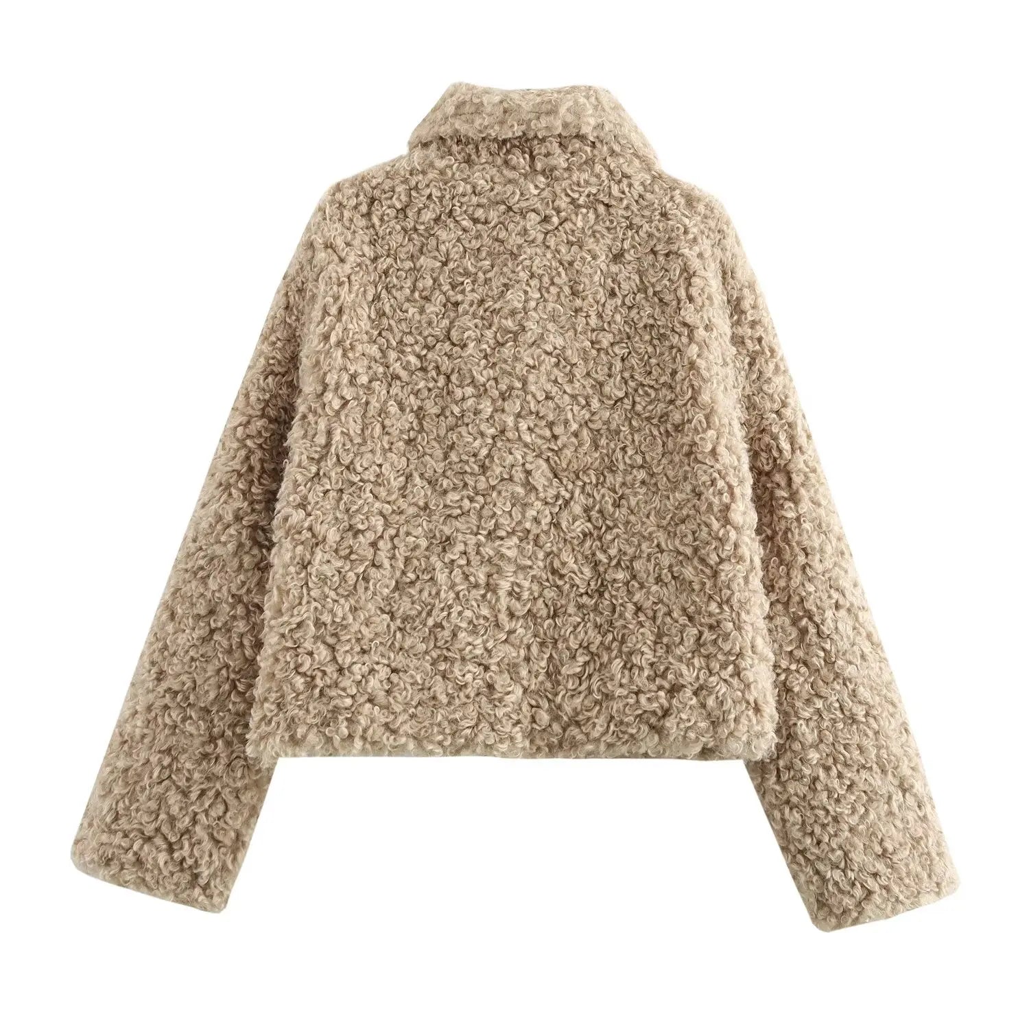 Chic Flip Collar Winter Jacket for Women