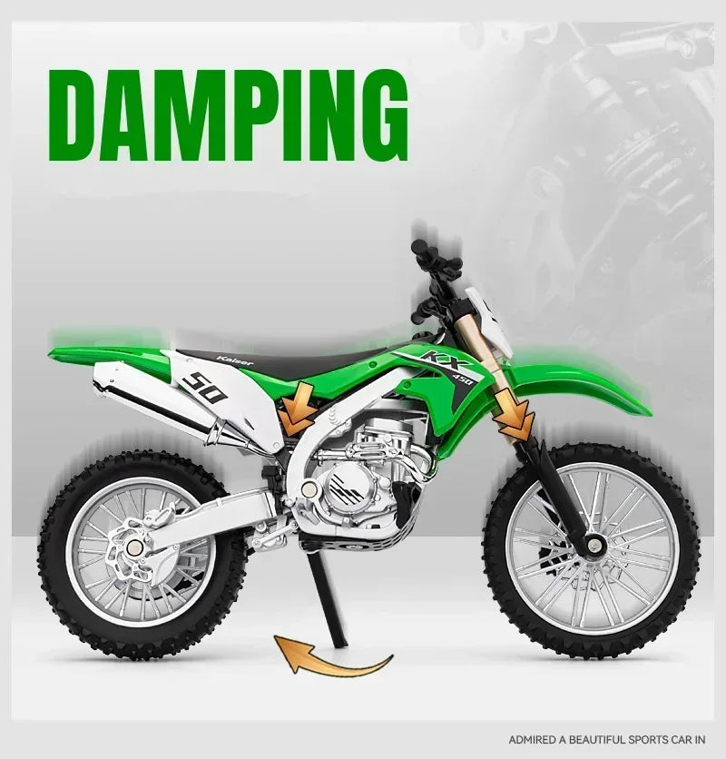 1:12 Kawasaki KX450 Diecast Off-Road Motorcycle Model – Perfect Gift for Kids