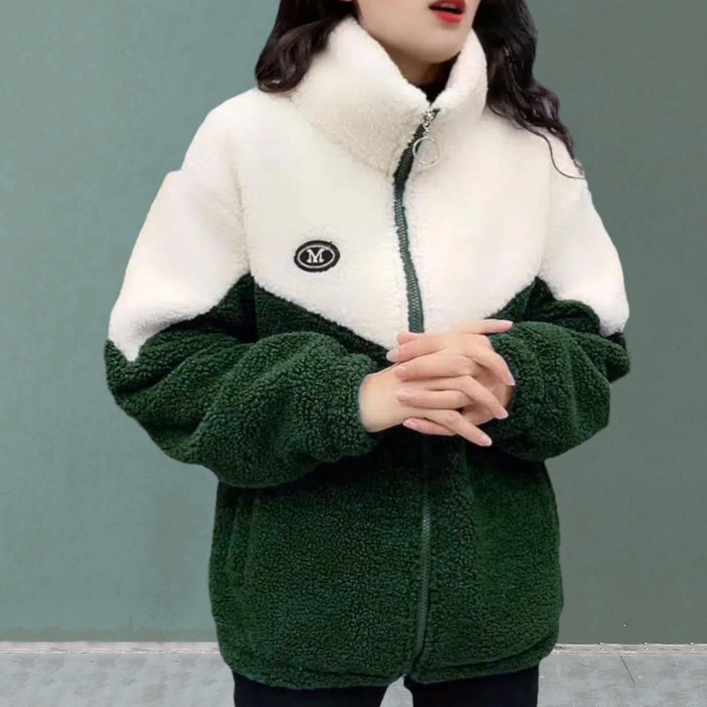 Cozy Harajuku Streetwear: Autumn-Winter Fluffy Fleece Zipper Jacket