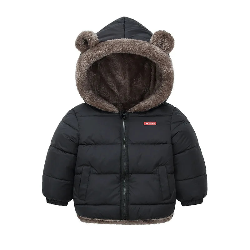 Warm Baby Coat – Padded Cotton Jacket with Hood (Unisex)