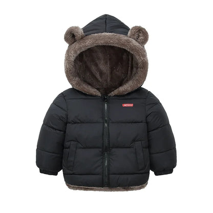 Warm Baby Coat – Padded Cotton Jacket with Hood (Unisex)