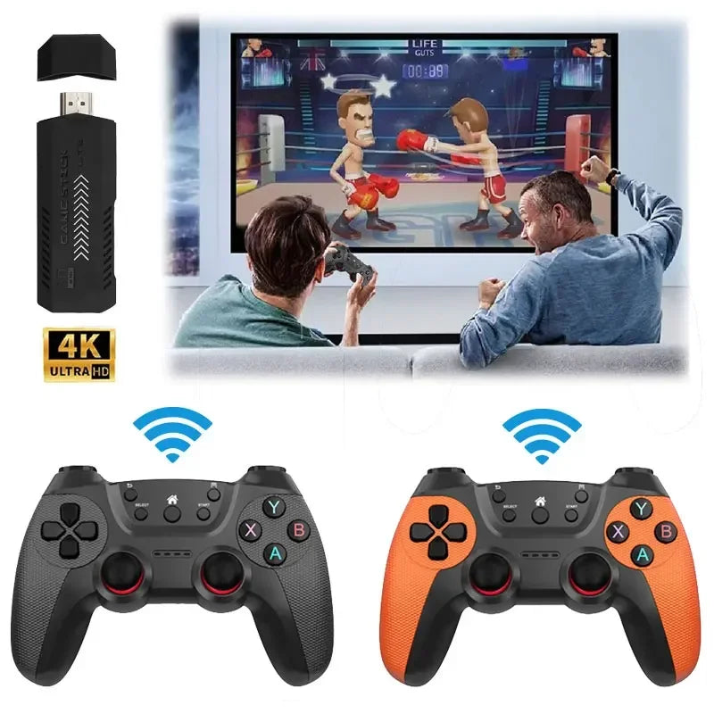 X2 Ultra 4K Retro Game Stick: 30,000 Games & Wireless Controllers Christmas Gift