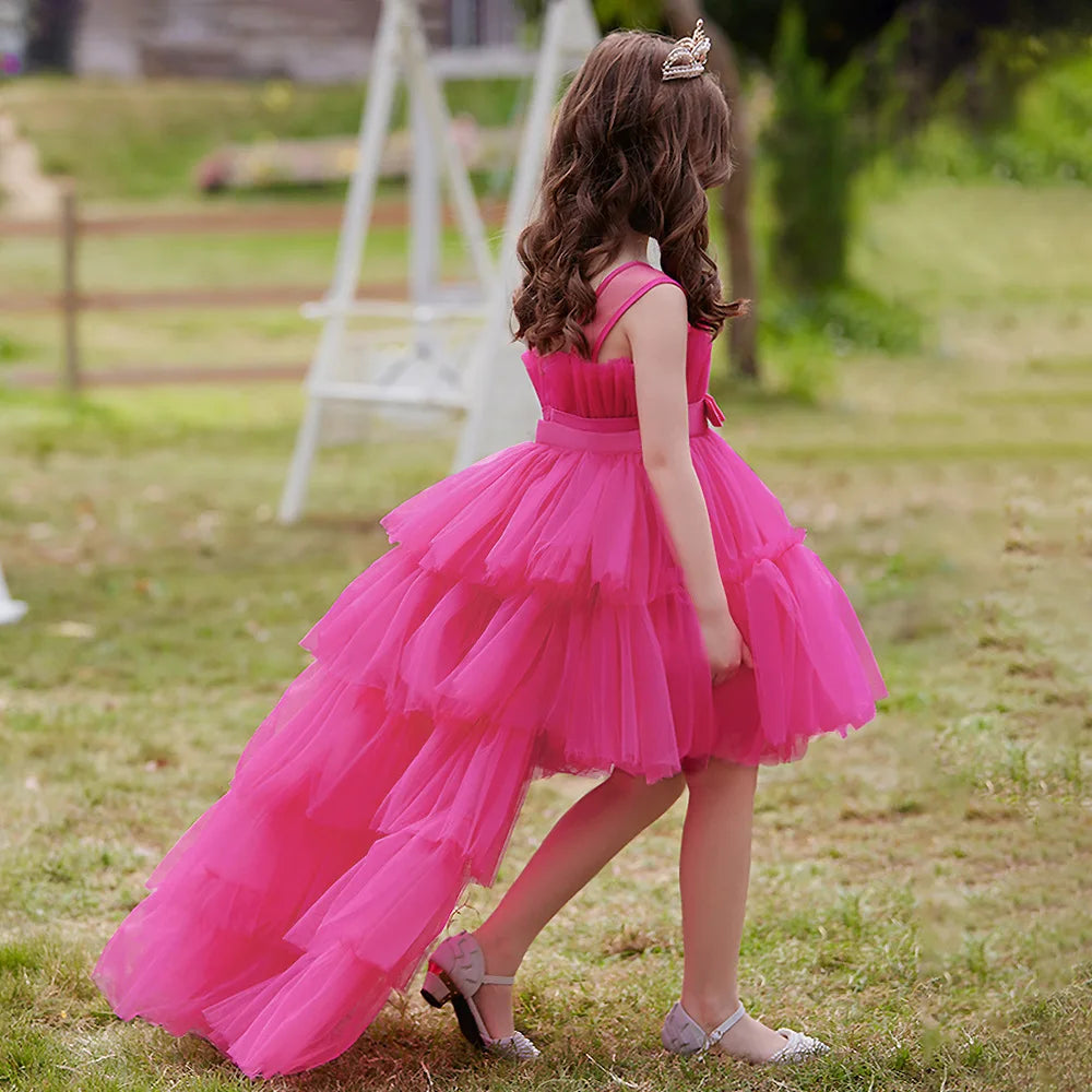 Elegant Girls Party Dress – Trailing Evening Gown