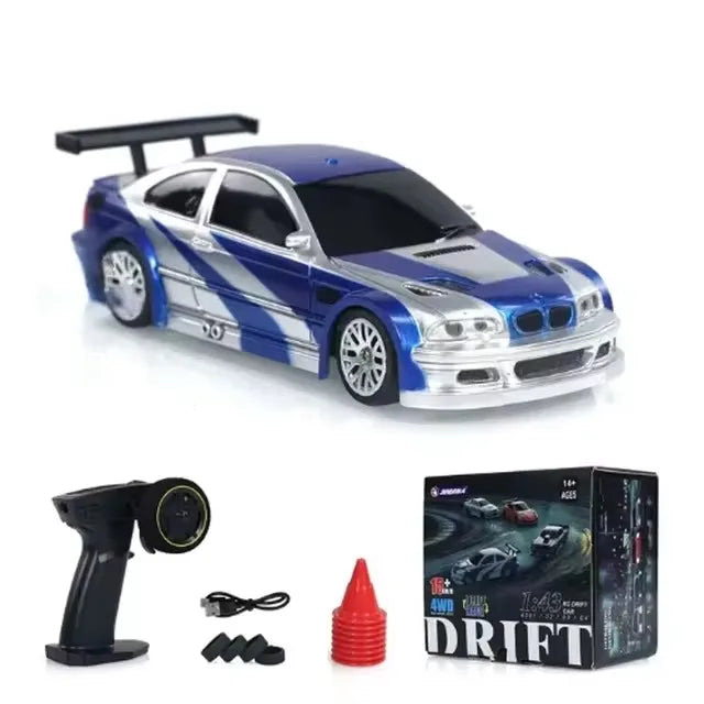 2.4G High-Speed Drift RC Car 1/43 4WD Mini GTR Racing Toy - Perfect Gift for Boys