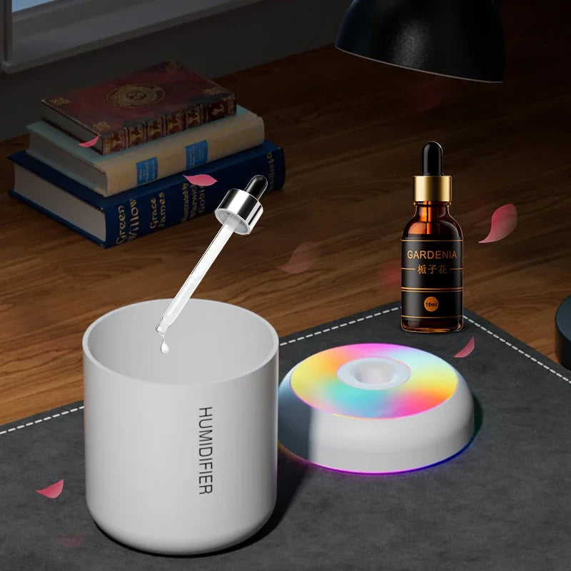 180ML Mini USB Aroma Diffuser & Humidifier – Essential Oil Purifier for Car, Home, Bedroom