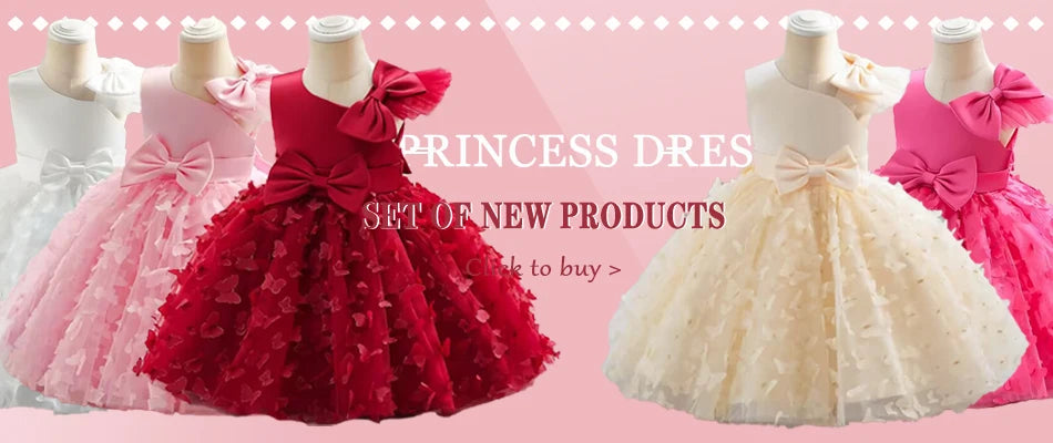 Toddler Princess Dress – Short Sleeve, Sparkly & Fluffy