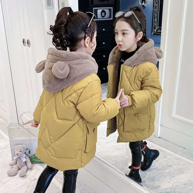 Winter Velvet Thicken Coat for Girls – Fashion & Comfort 2025